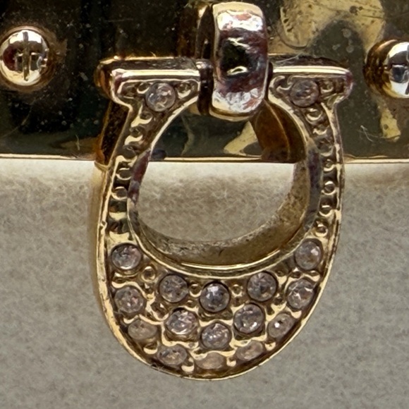 Coach Gold Hinged Bracelet with Crystal Accent Charm - Picture 2 of 4